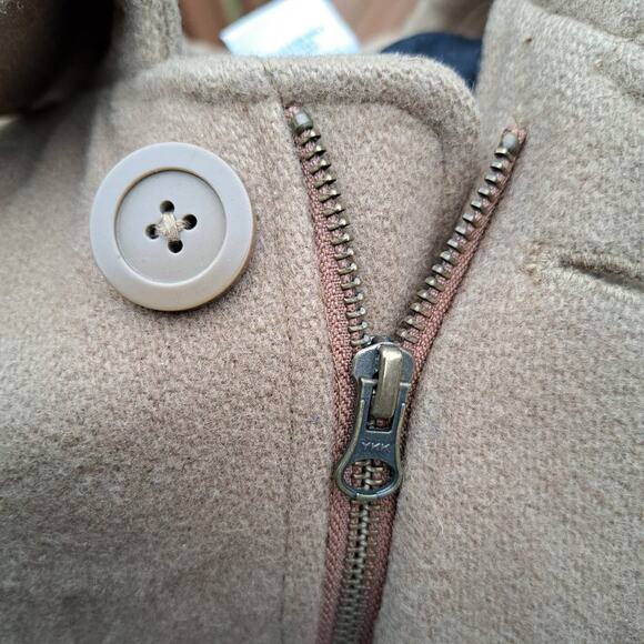 LL Bean VTG Coat Men 100% Wool Large Item 273509 Beige Tan - Picture 5 of 16